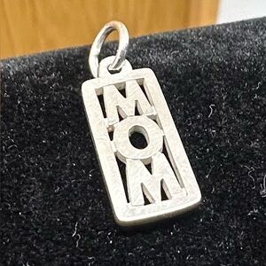 JAMES AVERY Sterling Silver MOM Charm Pendant; Mom/Mother Gifts; RETIRED